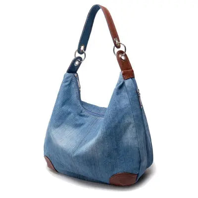 Women's Denim Baguette Bag