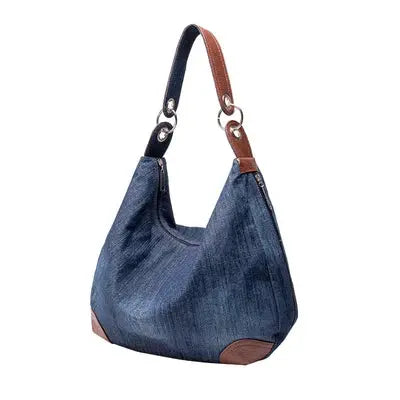 Women's Denim Baguette Bag