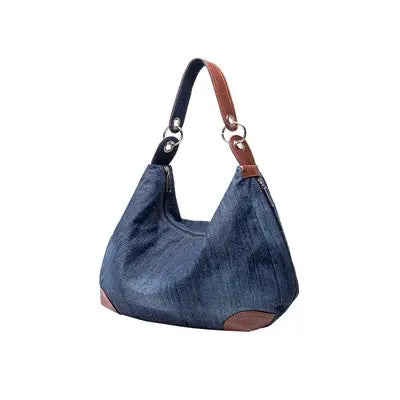 Women's Denim Baguette Bag