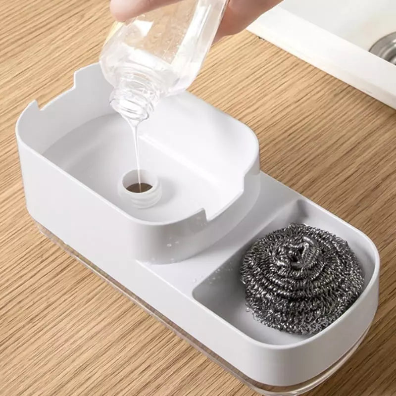 Detergent Dispenser and Sponge Holder for Sink