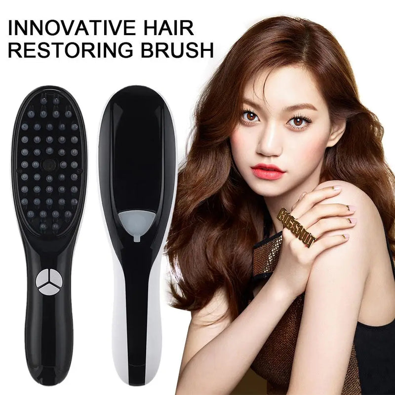 Electric Spray Massage Comb Vibration Head Massager Brush LED Anti Hair Loss Scalp Liquid Medicine Atomizing Comb