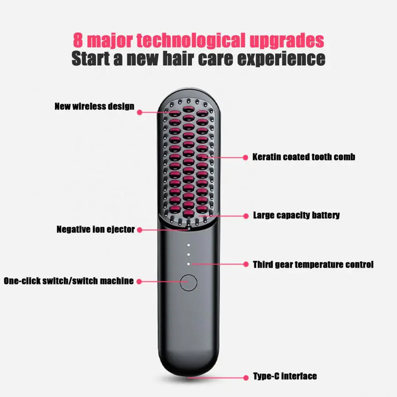 Hair Straightener Brush portable