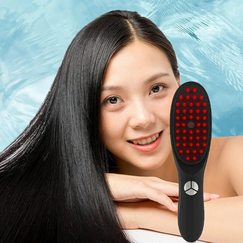 Electric Spray Massage Comb Vibration Head Massager Brush LED Anti Hair Loss Scalp Liquid Medicine Atomizing Comb