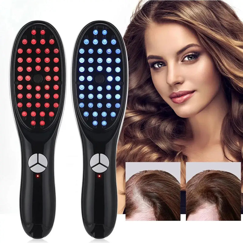 Electric Spray Massage Comb Vibration Head Massager Brush LED Anti Hair Loss Scalp Liquid Medicine Atomizing Comb