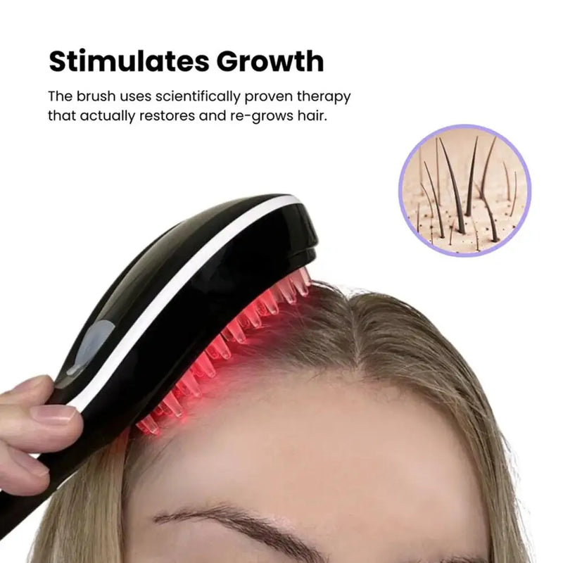 Electric Spray Massage Comb Vibration Head Massager Brush LED Anti Hair Loss Scalp Liquid Medicine Atomizing Comb