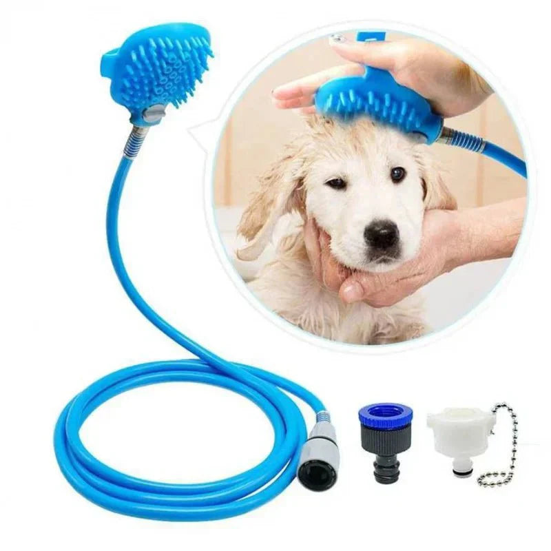 Massage Glove with Silicone Hose for Pet Bathing