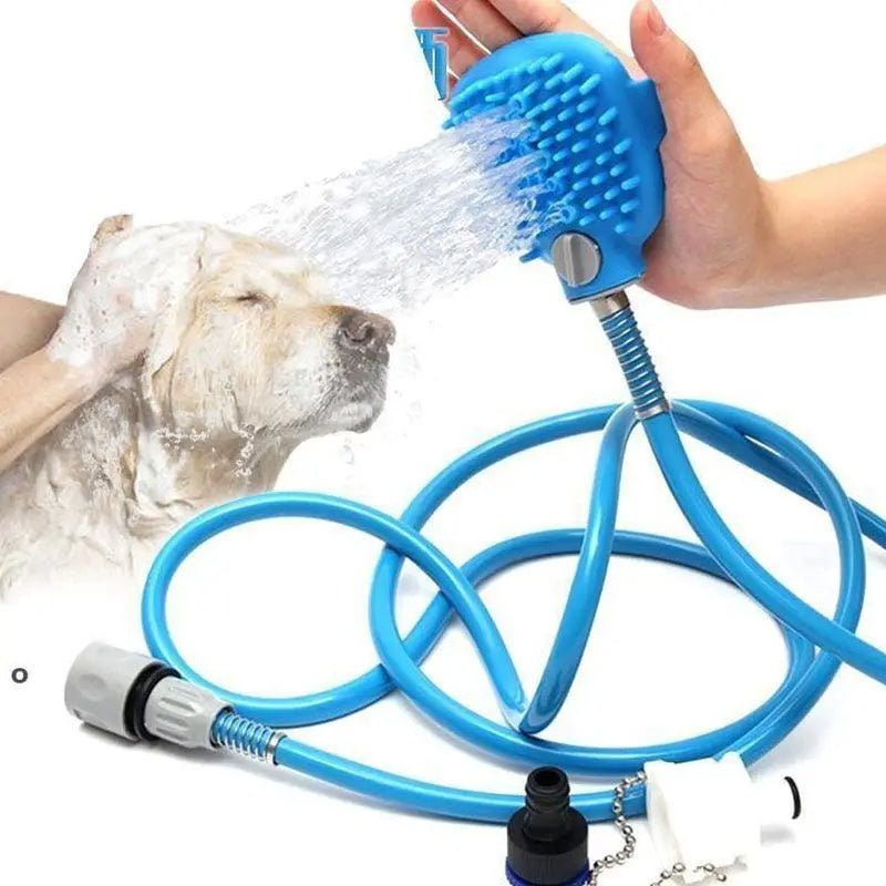 Massage Glove with Silicone Hose for Pet Bathing