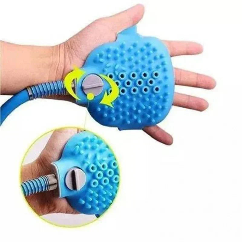 Massage Glove with Silicone Hose for Pet Bathing